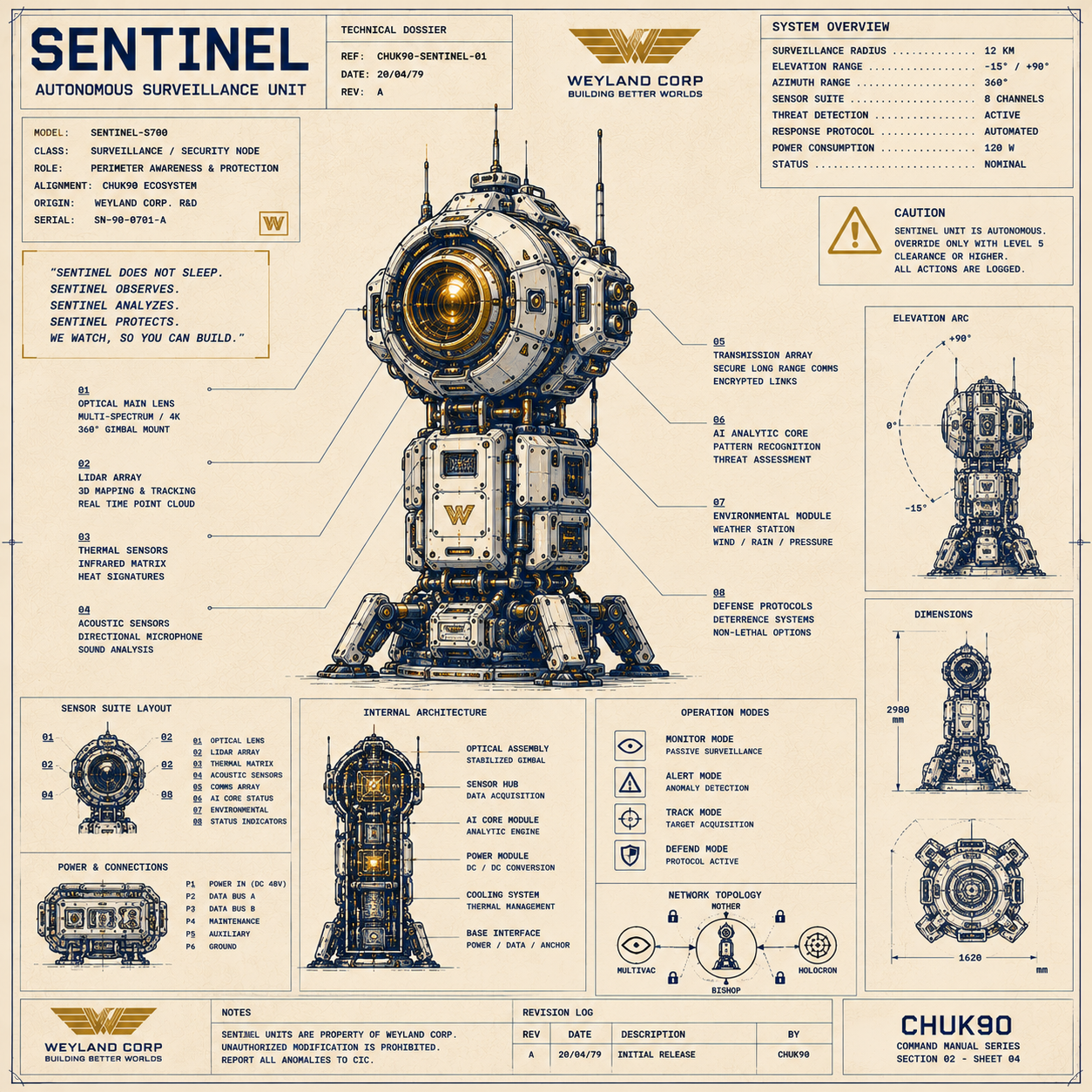 SENTINEL com a sensor conceptual